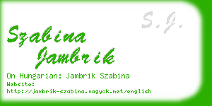 szabina jambrik business card